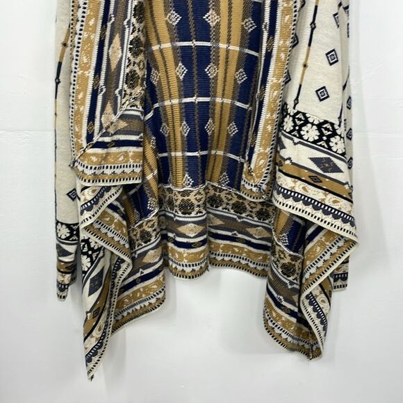 Freeway Waterfall Shawl Wrap Cardigan Sweater Aztec Print Long sleeves sz Large - Picture 5 of 16